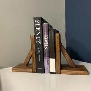 A pair of Unique handmade Rustic wooden bookends holder