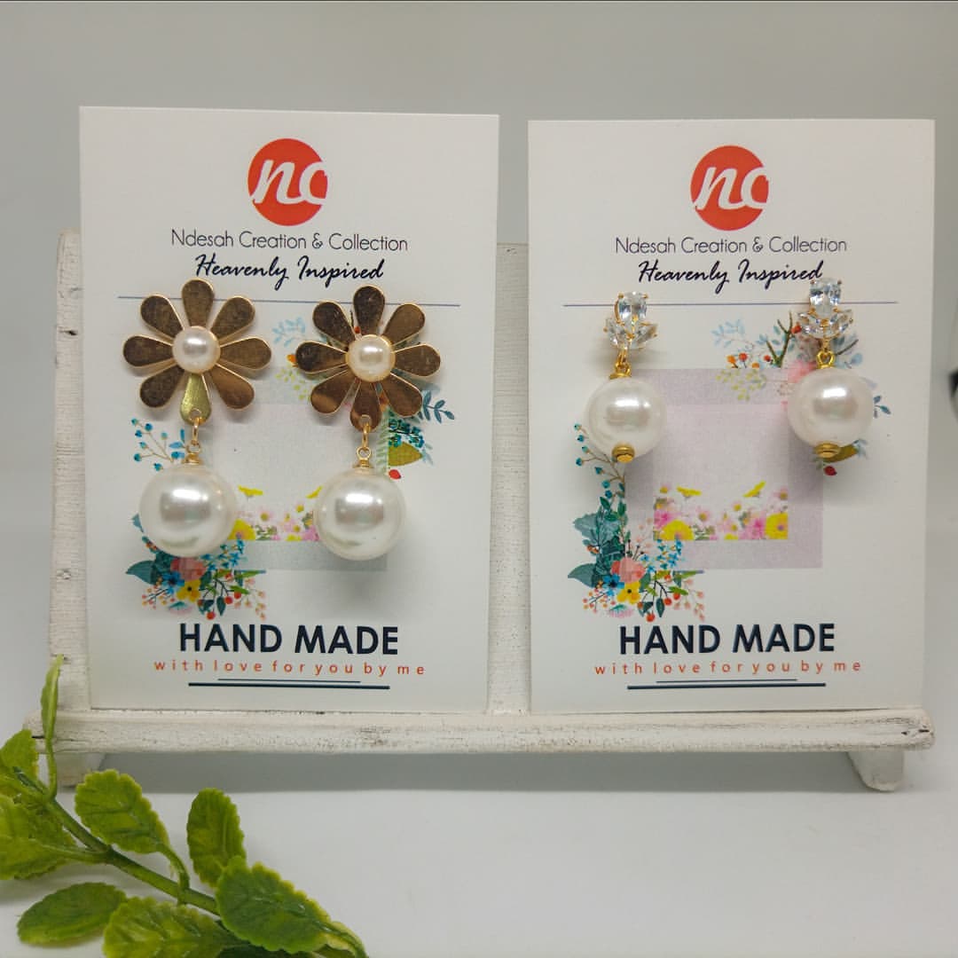A Handmade New pair of Rhinestone Earrings