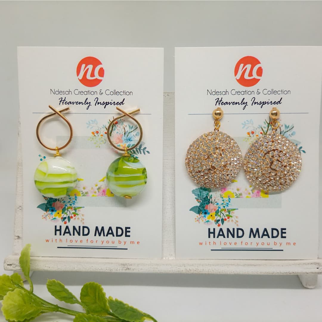 A Handmade New pair of Rhinestone Earrings